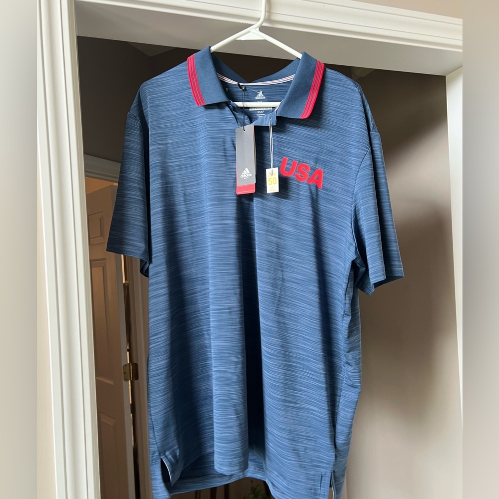 NWT Men’s Adidas Golf USA Polo